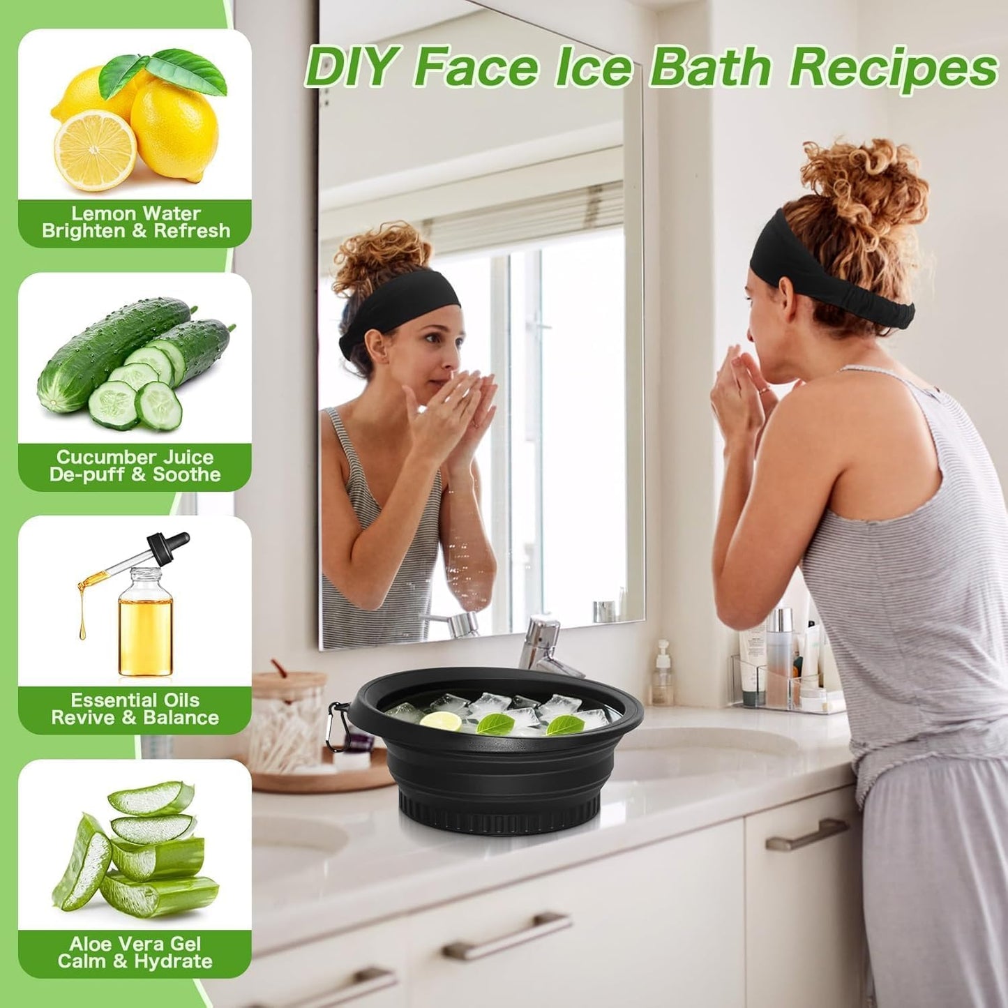 Face Bowl for Ice with Built in Ice Tray
